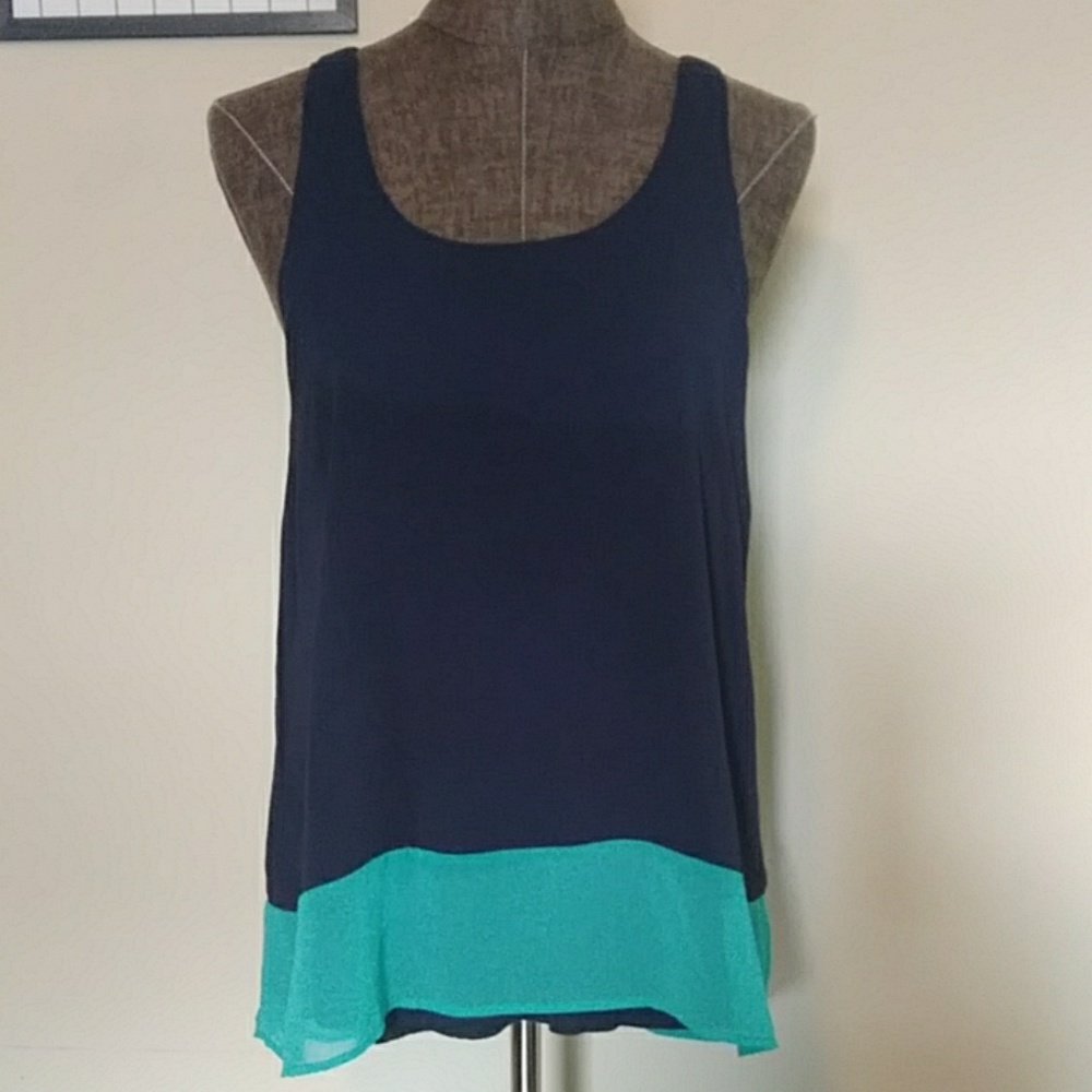 {Express} Racer Back Color Block Tank